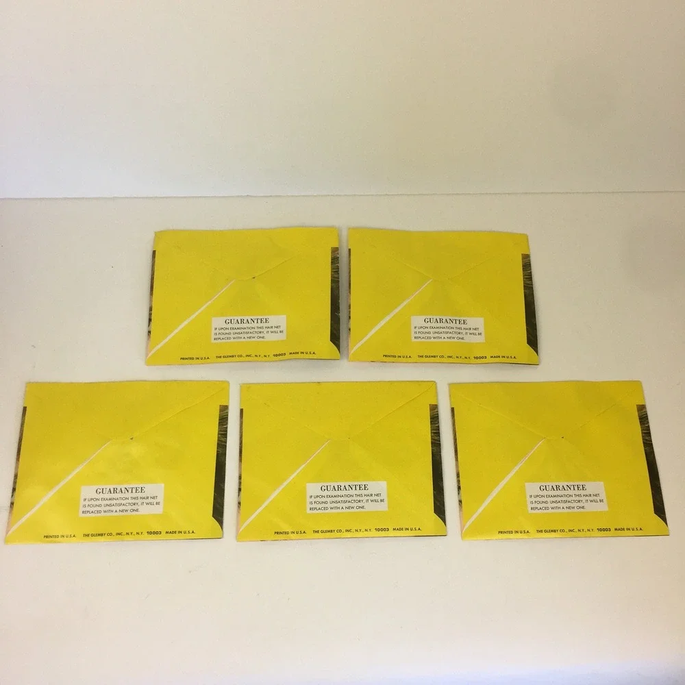 Lot of 5 Vtg Vogue Nylon Hair Nets Grey Regular Size w Package‎ Decor Prop READ